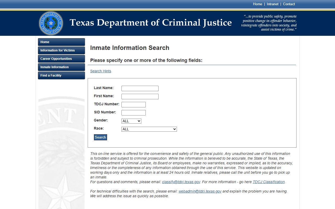 TDCJ state prison inmate search for Upton County sentenced inmates